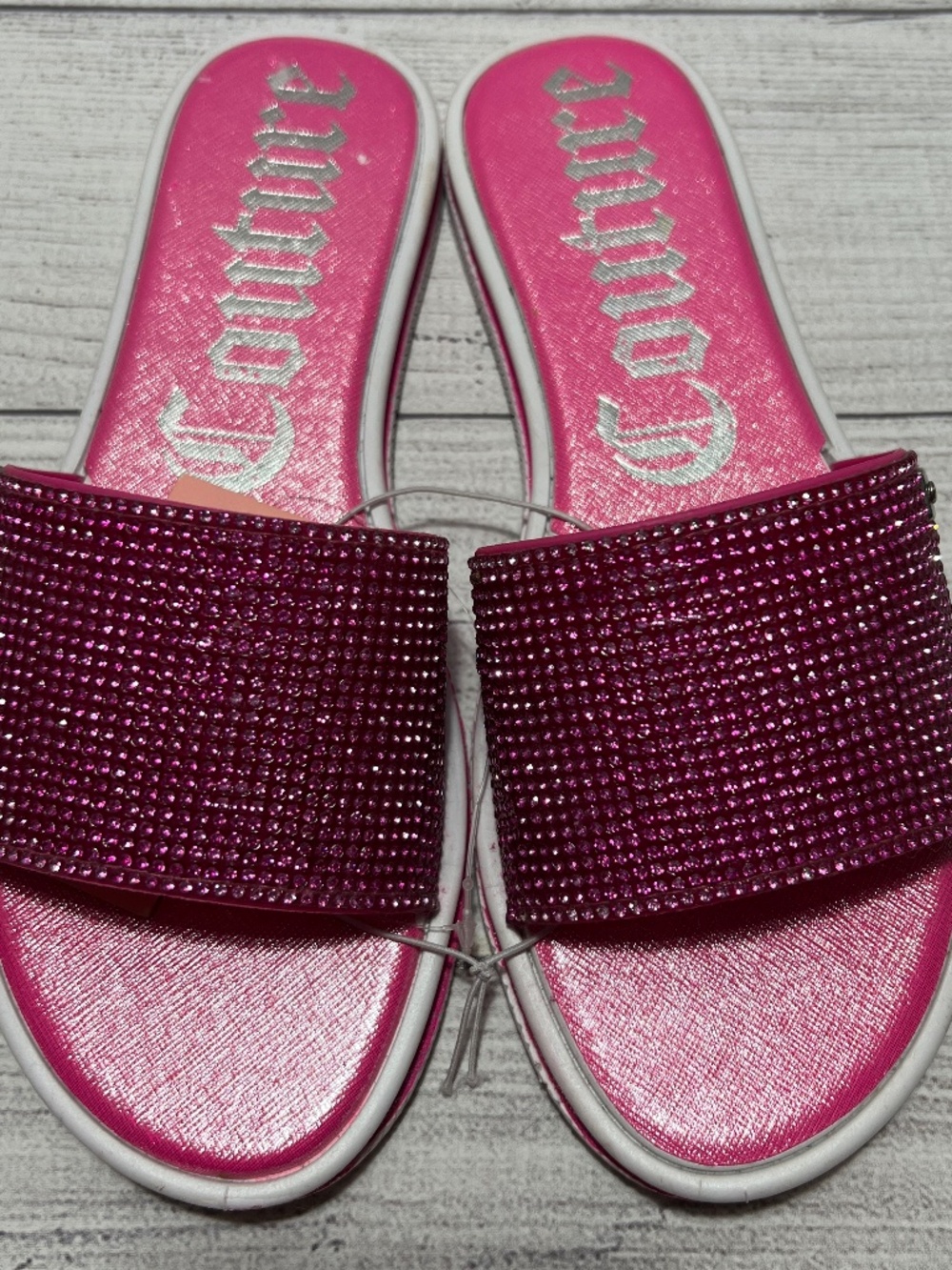 Juicy Couture Yummy Slide Sandals Hot Pink